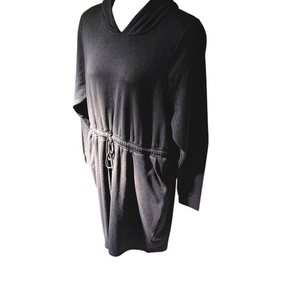 TORRID MINI Black Super Soft Fleece Hooded Sweatshirt Dress With Pockets Size 2X - Picture 5 of 16